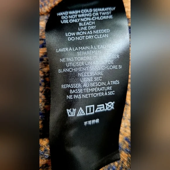 Urban Outfitters Gold & Blue Paisley Print Shift Dress | Size Large - Picture 6 of 6